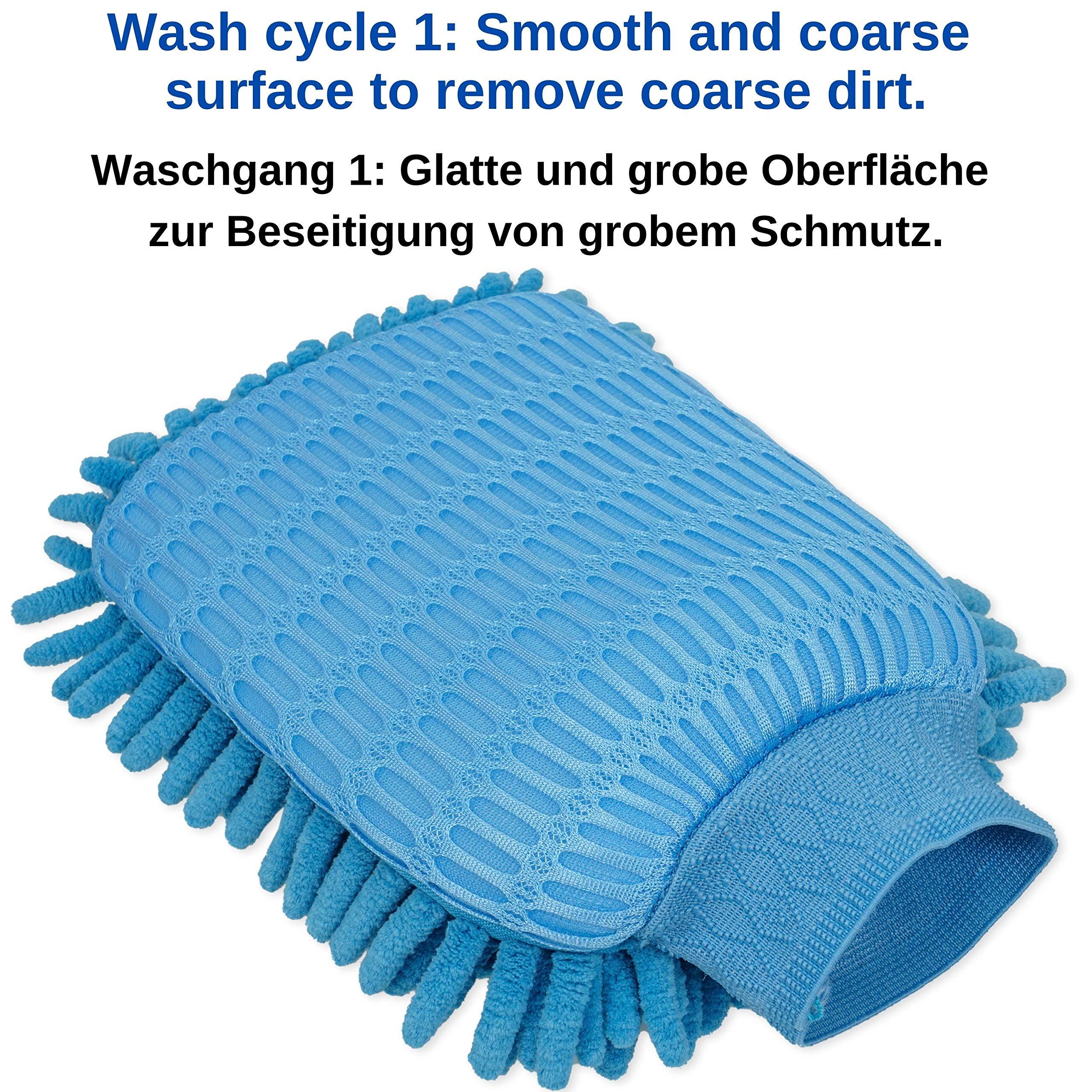 Găng tay rửa microfiber cho ô tô, cực kỳ hấp thụ và mềm, làm sạch hoặc làm sạch nước, hoặc/và xà phòng