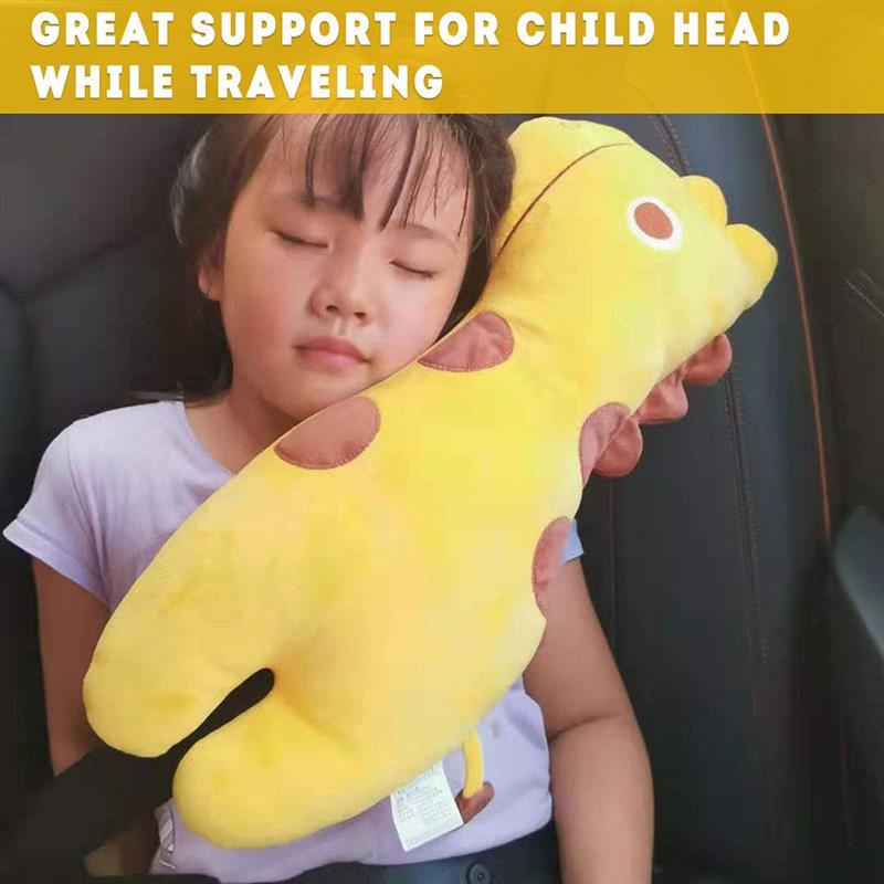 Hươu Cao Cổ Dây An Toàn Xe Hơi Gối Hình Thú Dễ Thương Dây Đai Đệm Đồ Chơi Cổ Gối Hỗ Trợ Cho Trẻ Em Ô Tô Xe Phụ Kiện Nội Thất