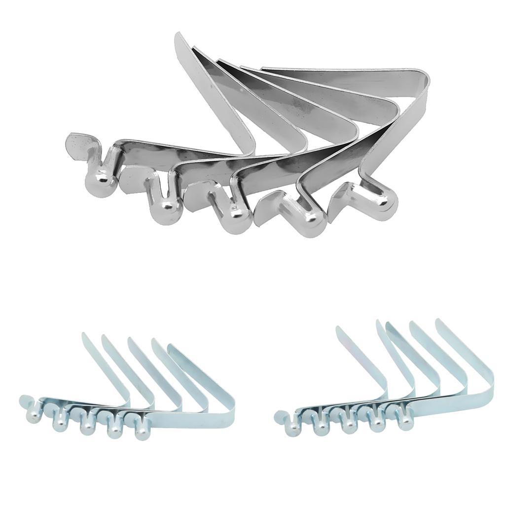 2x5pcs Kayak Paddle Push Snap Button Tent Awning Pole 6MM X 7MM Silver