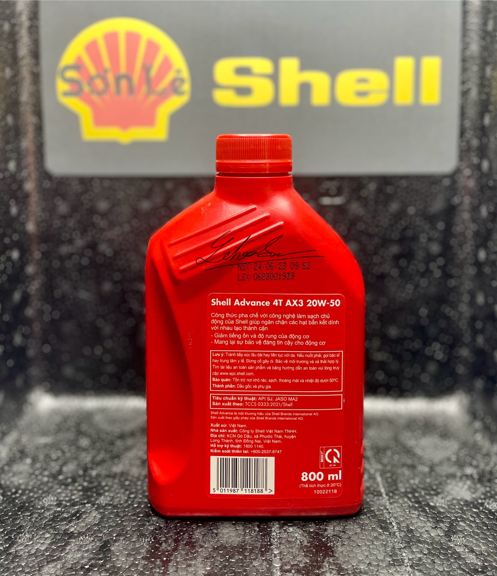 Shell Ax3 0,8L Dầu nhớt xe số giá rẻ.