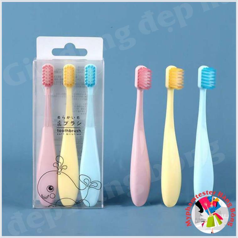 Set 3 bàn chải cho bé, hàng xuất Nhật