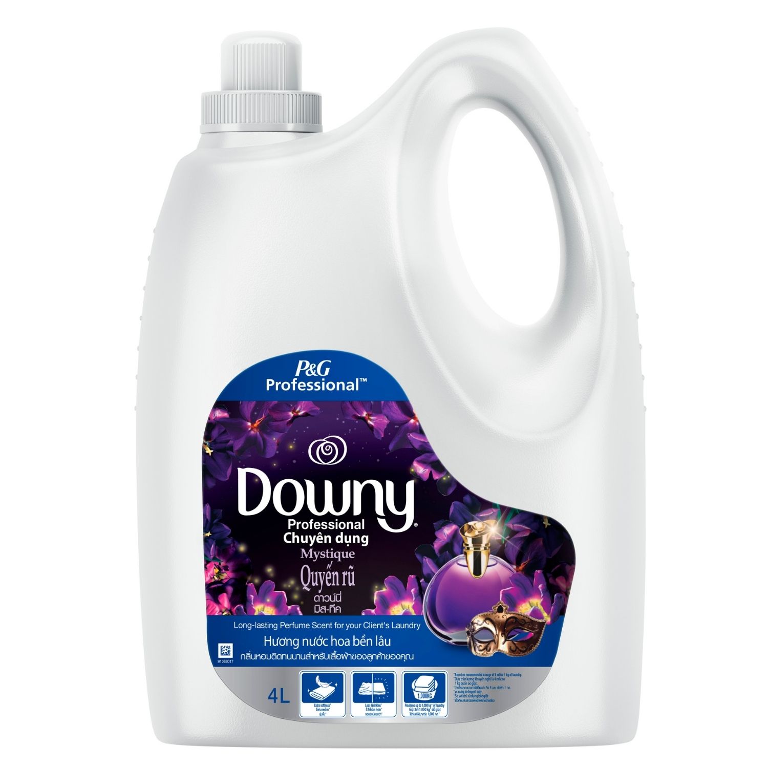 Nước Xả Vải Downy Hương Nước Hoa Quyến rũ 4L (Dạng chai)