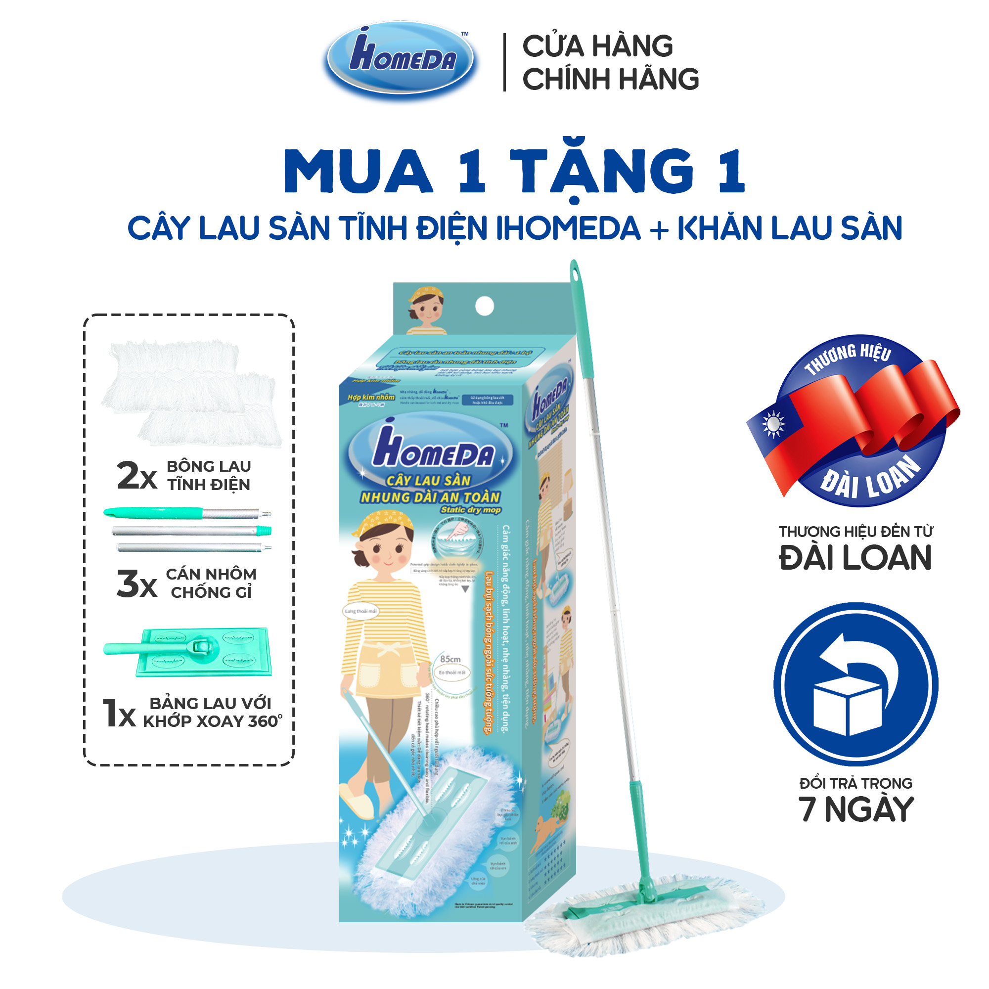 Cây Lau Nhà Đa Năng Ihomeda