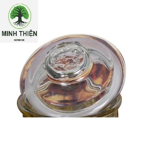 Bình Ngâm Ruou Sâm Thủy Tinh 15 Lít Dáng Trụ Hoa Văn Rồng