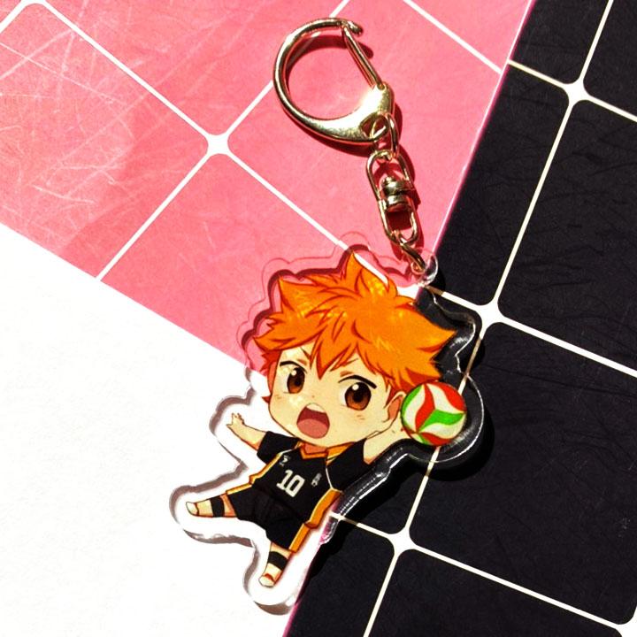 Móc khóa Ver ĐỨNG Haikyuu!! Vua bóng chuyền skin mica trong acrylic chibi anime cute