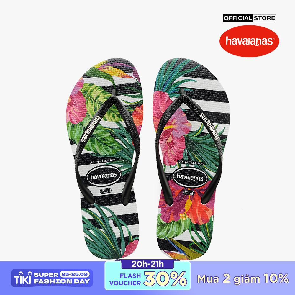 HAVAIANAS - Dép nữ Slim Tropical Floral 4139406-4343