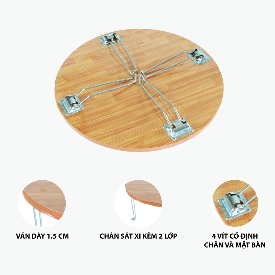 Bàn trà xếp  chân sắt Nhật Bản