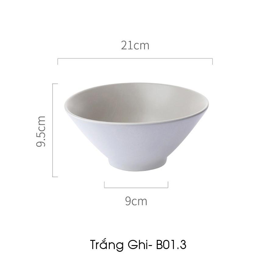 Bát tô ăn phở tô sứ ăn mì 21cm nhiều màu sắc