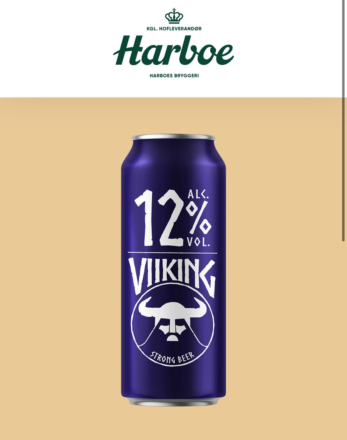 BIA VIIKING HARBOE STRONG 12% THÙNG 24 LON 500ml