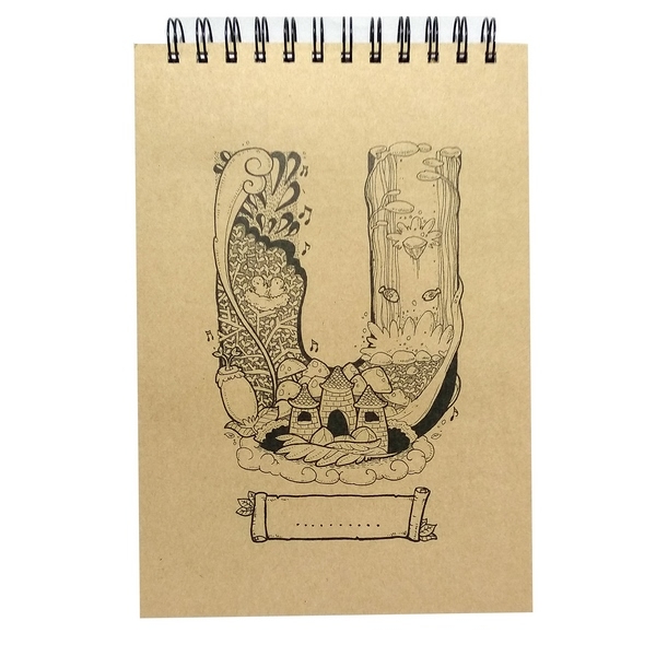 Sổ Lò Xo Sketchbook Alphabet - Mẫu 11 - Chữ U