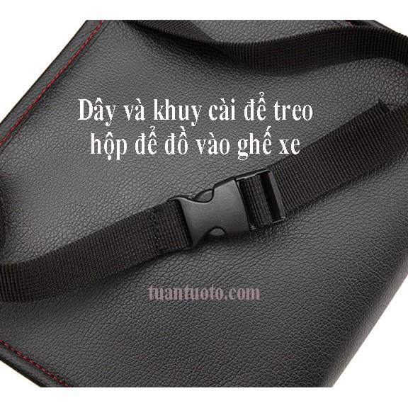 Hộp để đồ kiêm đựng khăn giấy trên ô tô