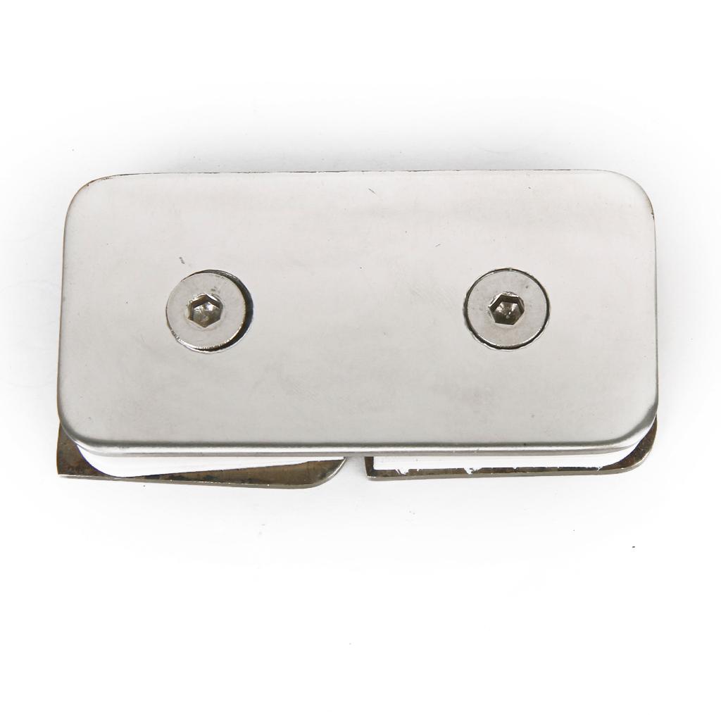 180 Degree Stainless Steel Glass Clamp for Clean Looking Fits 8-12mm Glass