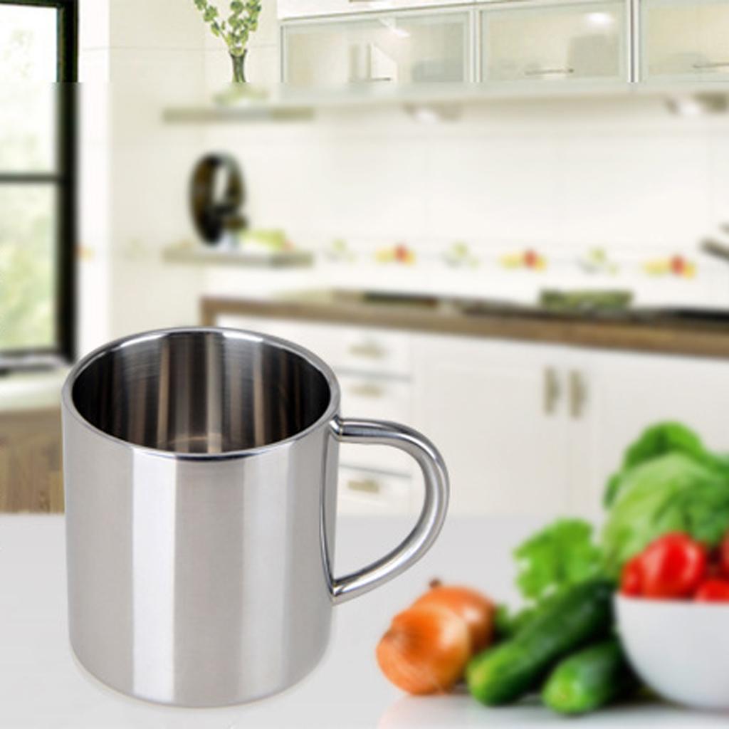 Stainless Steel Double Wall Insulated Mug Cup Coffee Beer Tea Mug