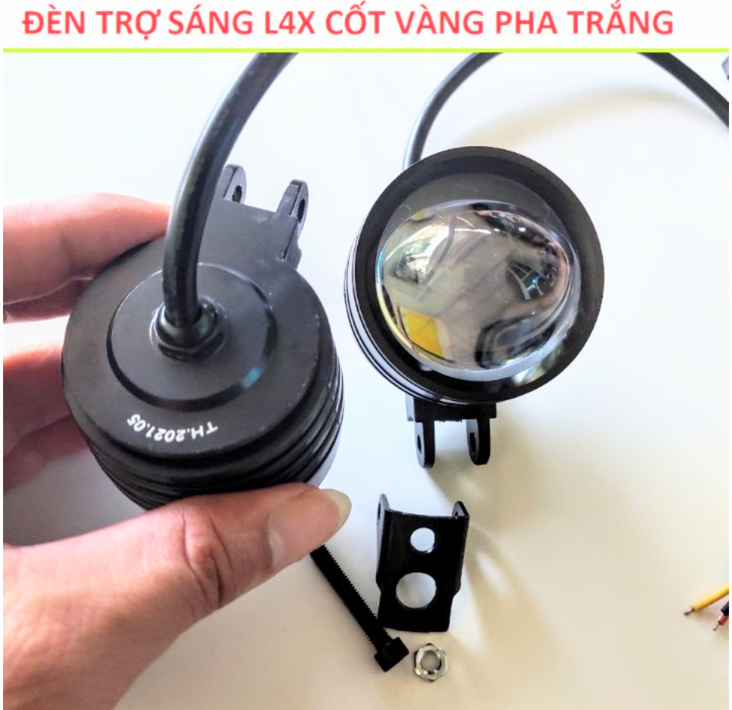 SIÊU SÁNG VỚI 1 ĐÈN TRỢ SÁNG BI CẦU SIÊU SÁNG 2 CHẾ ĐỘ SÁNG VÀNG VÀ TRẮNG XE MÁY VÀ ÔTÔ LOẠI TỐT