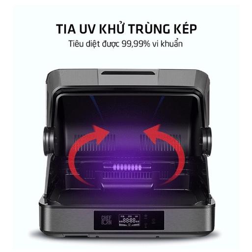 Máy Sấy Và Tiệt Trùng Chén Bát UV Chefborn Bằng Nhiệt Độ Cao Và Tia UV, Tủ Sấy Chén Dĩa, 65L, Nội Địa Hàn, BH 12 Tháng