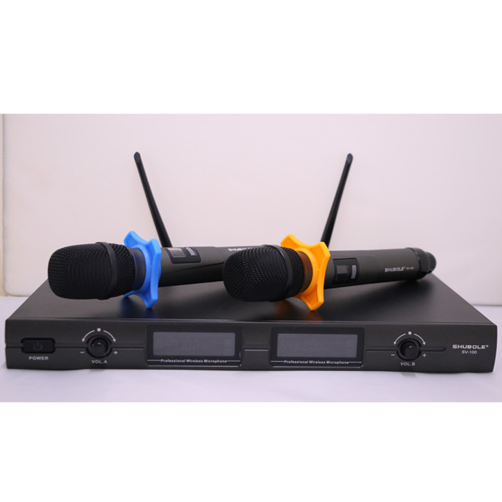 Đầu Thu Karaoke Không Dây Shubole SV-100 + 2 Micro Không Dây UHF Chính Hãng