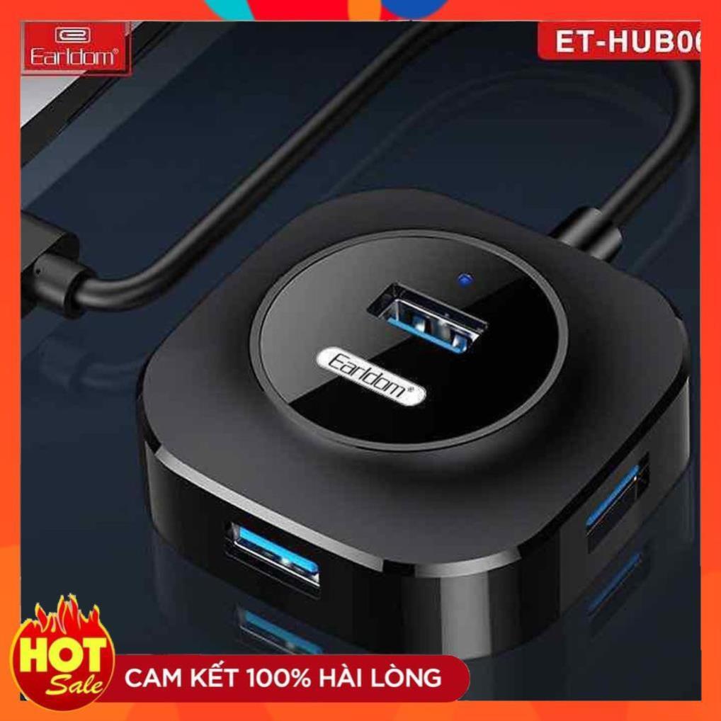 Hub USB 4 cổng Earldom HUB-06 - Bộ chia USB 1 ra 4 - Hàng Chính Hãng