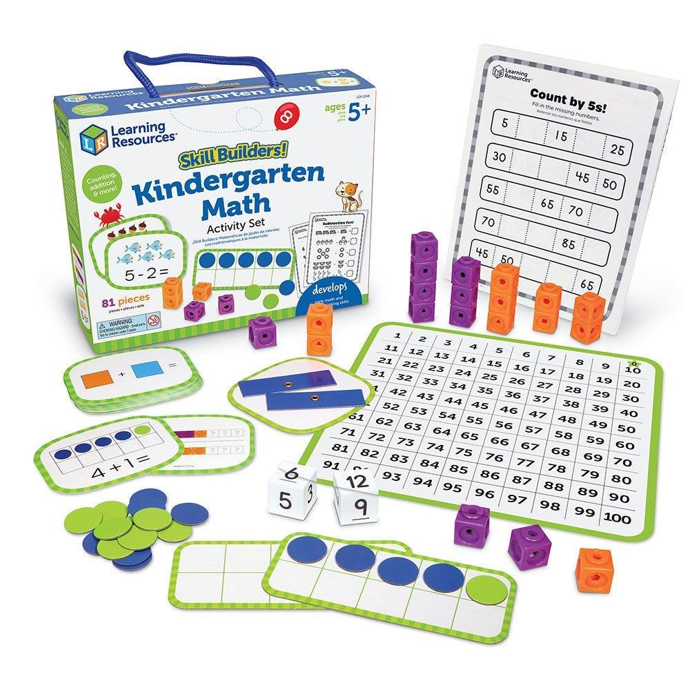 Learning Resources Đồ chơi xây dựng kỹ năng! Học toán tuổi mẫu giáo  - Skill Builders! Kindergarten Math