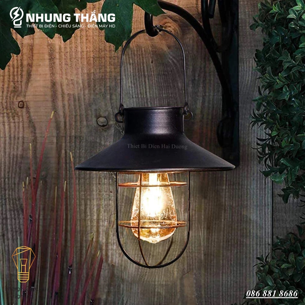 Đèn Treo Thả Phòng Nổ Retro PA02 - Sử Dụng Năng Lượng Mặt Trời - Decor Bắc Âu Trang Trí -Chống Nước Ip65 - Kèm Bóng - Có Video