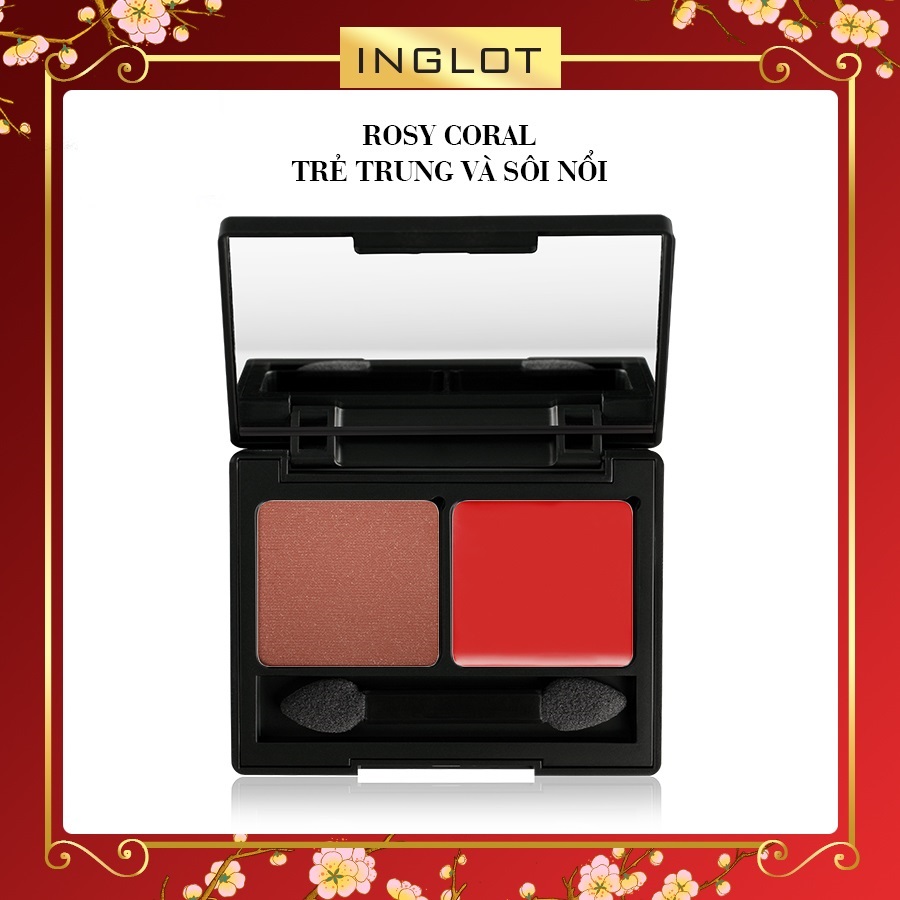 Hộp phấn mắt son Rosy Coral - Trẻ trung và Sôi nổi INGLOT