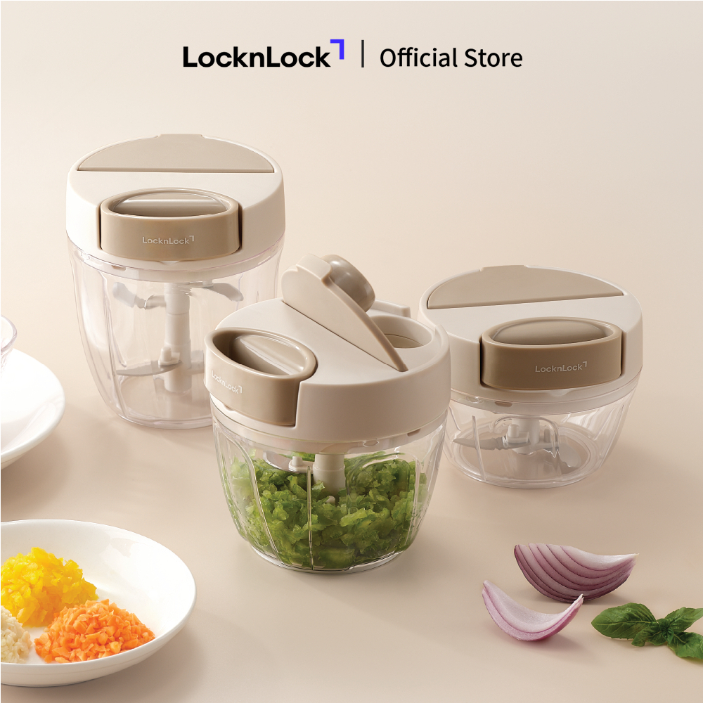 Dụng Cụ Xay Tỏi Ớt LocknLock CKS342BEG, CKS343BEG, CKS344BEG, Hàng Chính Hãng, Kéo Tay - JoyMall