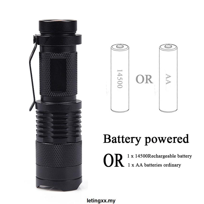 CREE Đèn Pin Mini Tia Uv 365nm 395nm Màu Đen Tiện Dụng