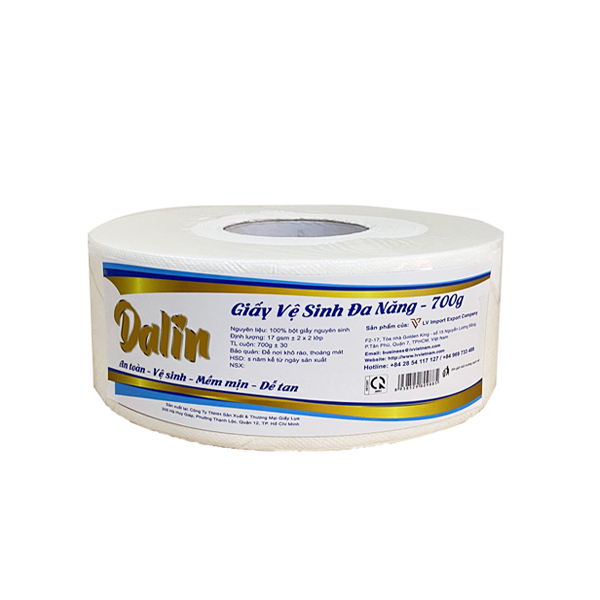 GIẤY VỆ SINH CUỘN LỚN DALIN 700G TIẾT KIỆM