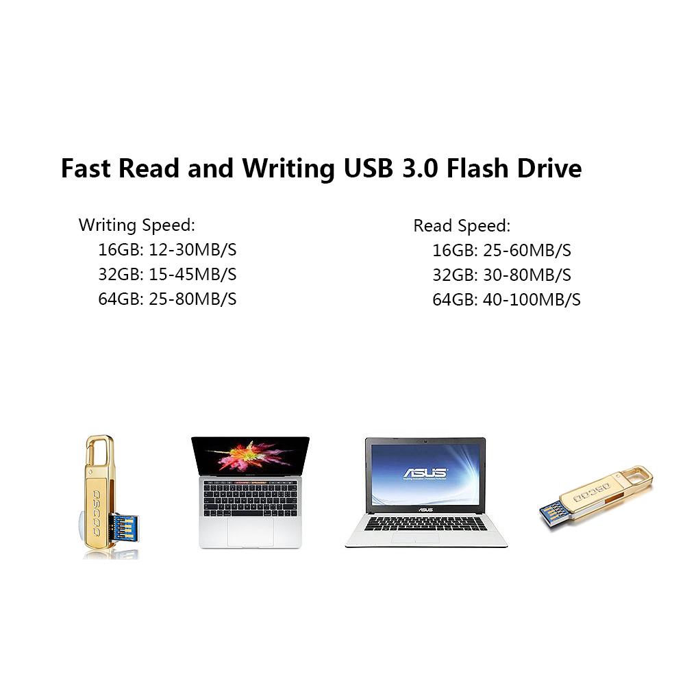  Ổ đĩa flash USB OSCOO USB 3.0 16GB Gậy bộ nhớ Swivel U Disk cho USB Máy tính xách tay Máy tính để bàn Windows XP / 7/8
