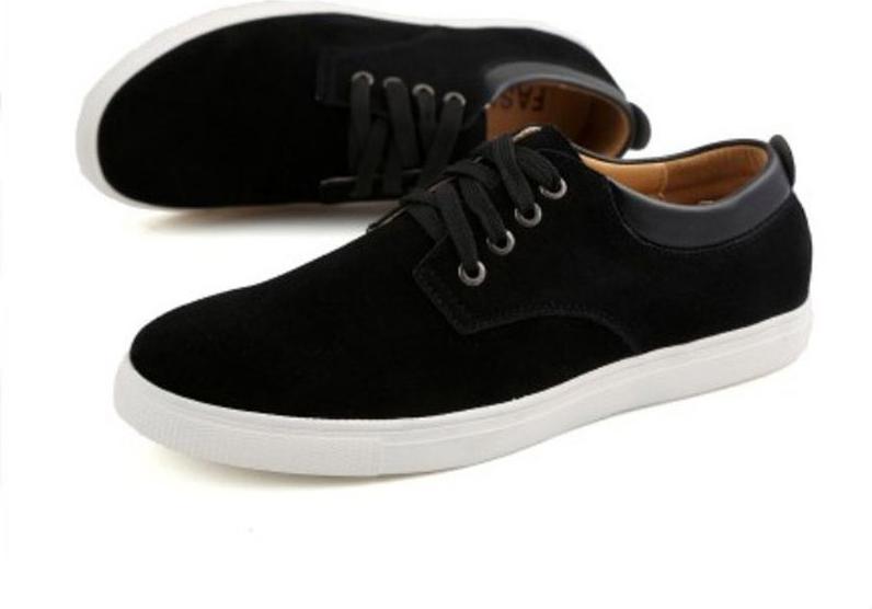 Men's Korean Casual Shoes Suede Matte Light Lace-Up Flat Shoes
