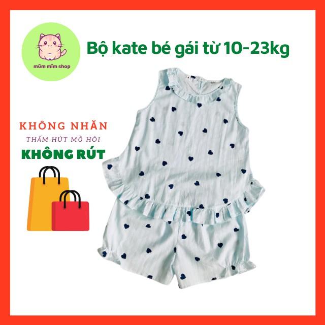 Đồ Bộ Bé Gái Kate Cực Mát, Ít Nhăn Siêu Xinh Cho Bé Từ 9-23kg