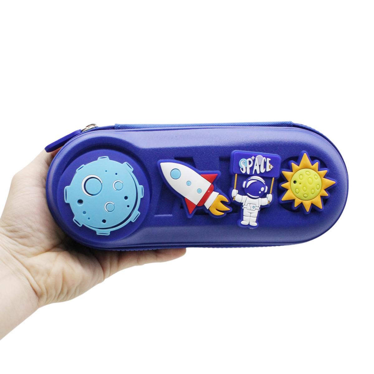 Bóp Viết Nhựa Charm Tên Lửa - Shunde 9036 - Màu Xanh Đậm