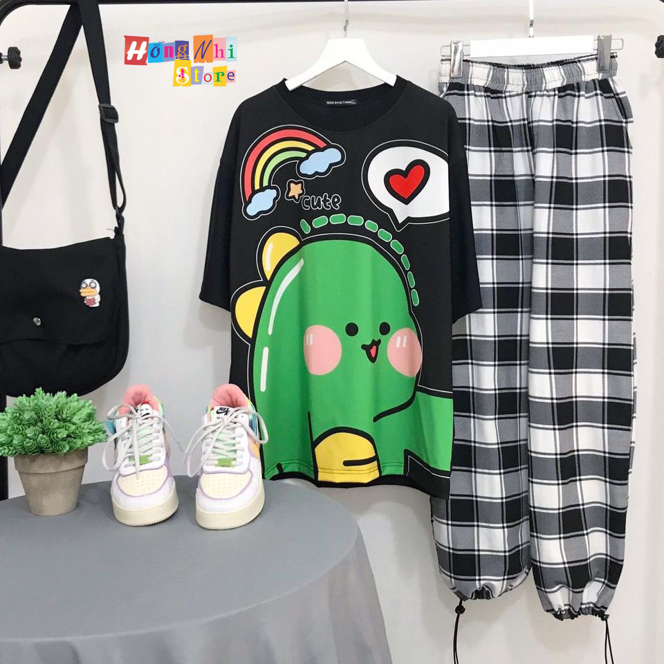 QUẦN CARO DÂY RÚT LAI MÀU ĐEN - QUẦN CARO LƯNG THUN BO LAI LONG CARO PANT UNIEX - MM