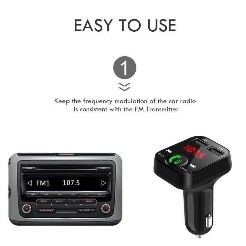 Tẩu Sạc MP3 Bluetooth Không Dây Cho Xe Ô Tô