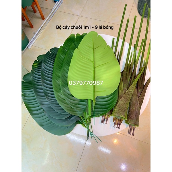 Cây chuối cảnh giả lá bóng