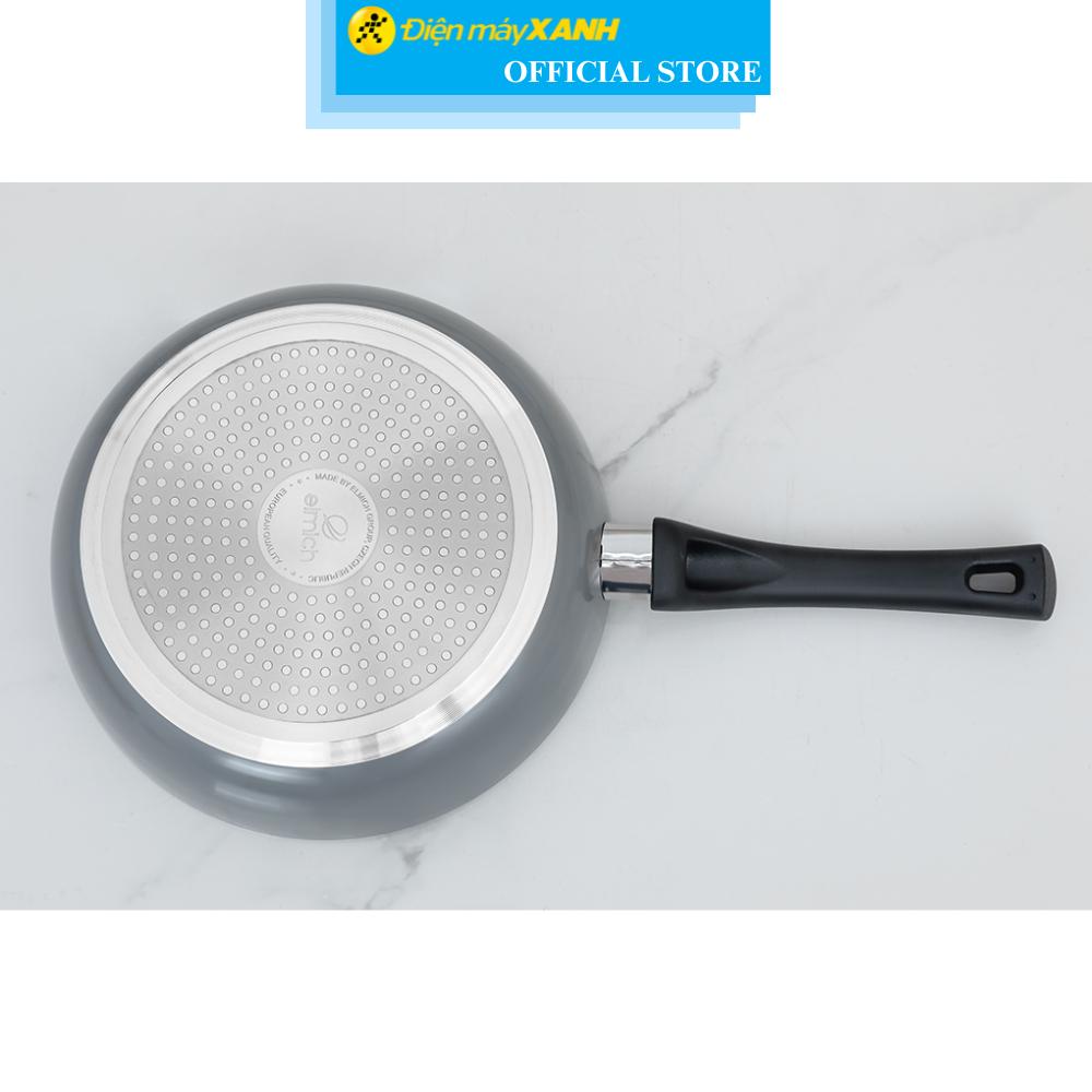 Chảo nhôm chống dính vân đá đáy từ 24 cm Elmich Colosseum Y1 EL-3719 Xám