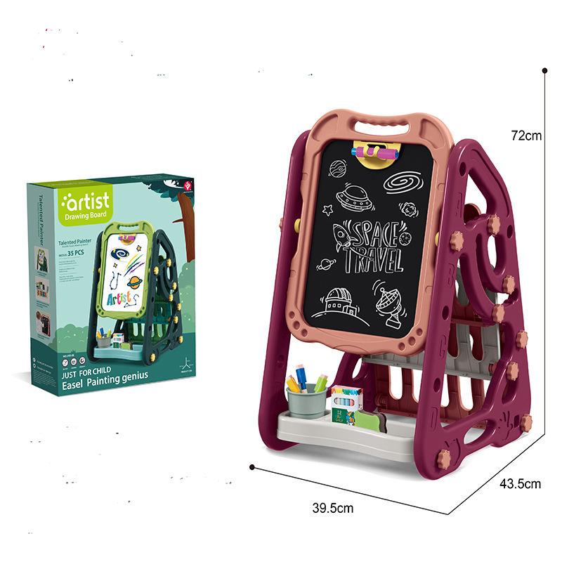 Giá sách bảng vẽ dành cho trẻ em theo phong cách mới nhất hai trong một có thể xóa được graffiti bảng chữ viết tay từ tính lưu trữ hai mặt đồ chơi quà tặng quà tặng