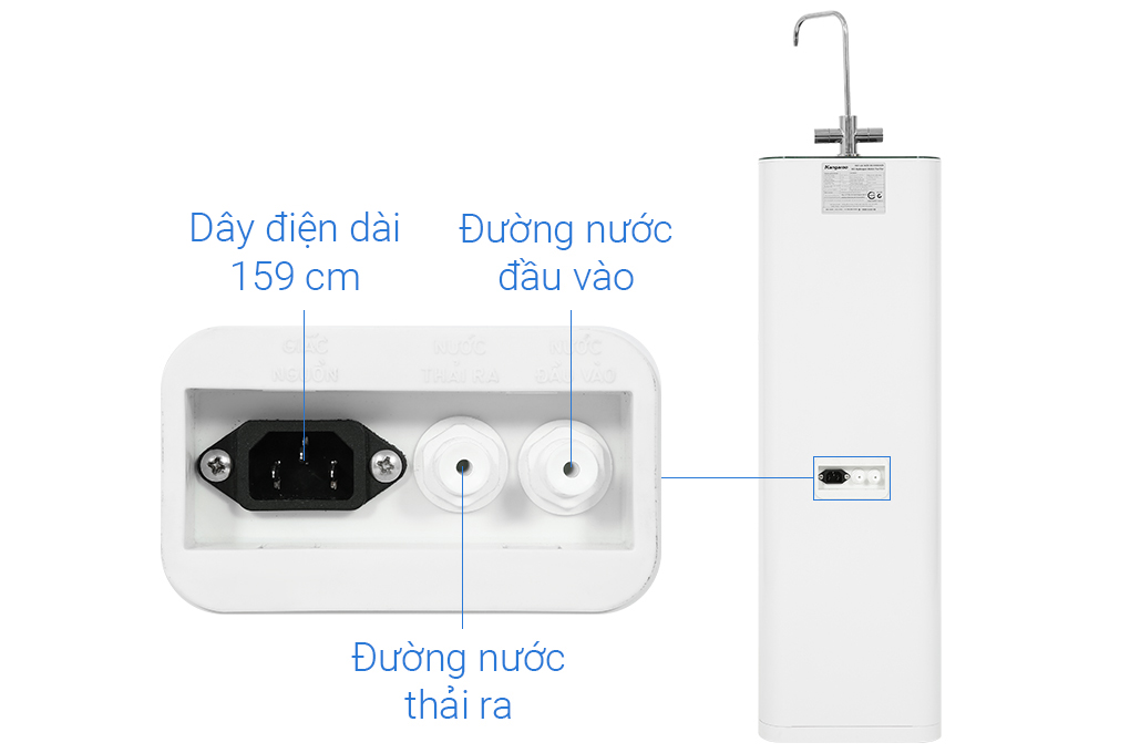 Máy Lọc Nước RO Hydrogen Slim Duo 2 Kangaroo KG100HD2 8 lõi - Hàng Chính Hãng