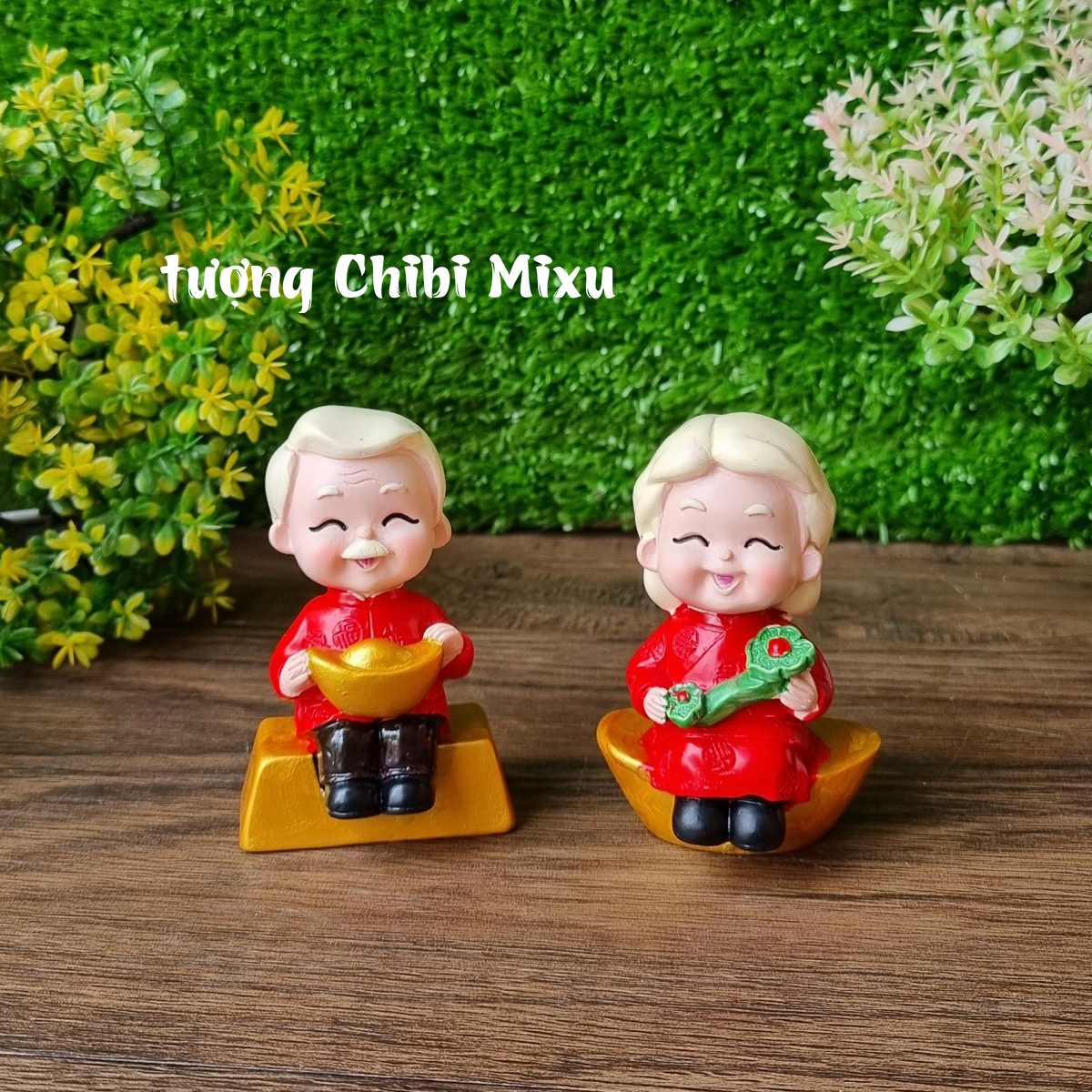 Bộ 02 tượng Ông Bà - Bách Niên Giai Lão