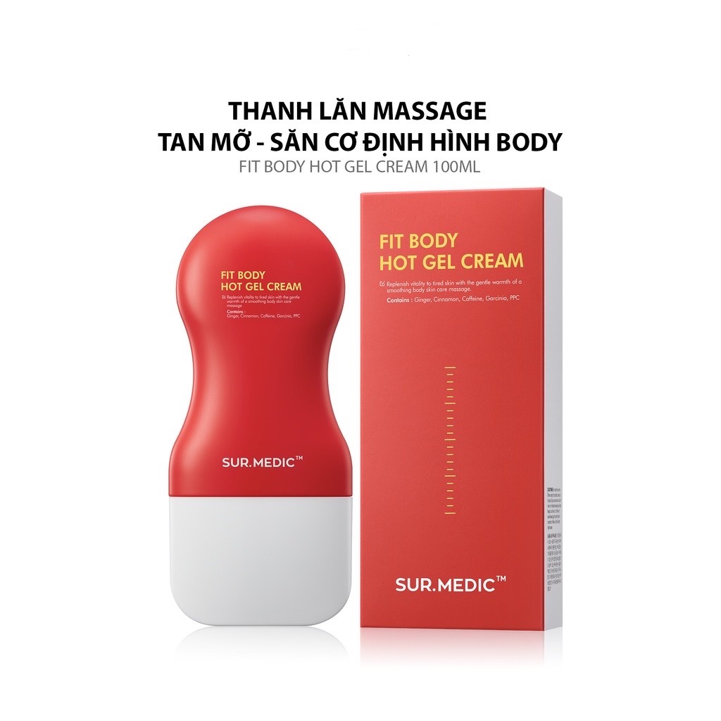 Thanh Lăn Massage Tan Mỡ Săn Cơ Định Hình Body SUR.MEDIC Cream 100ml