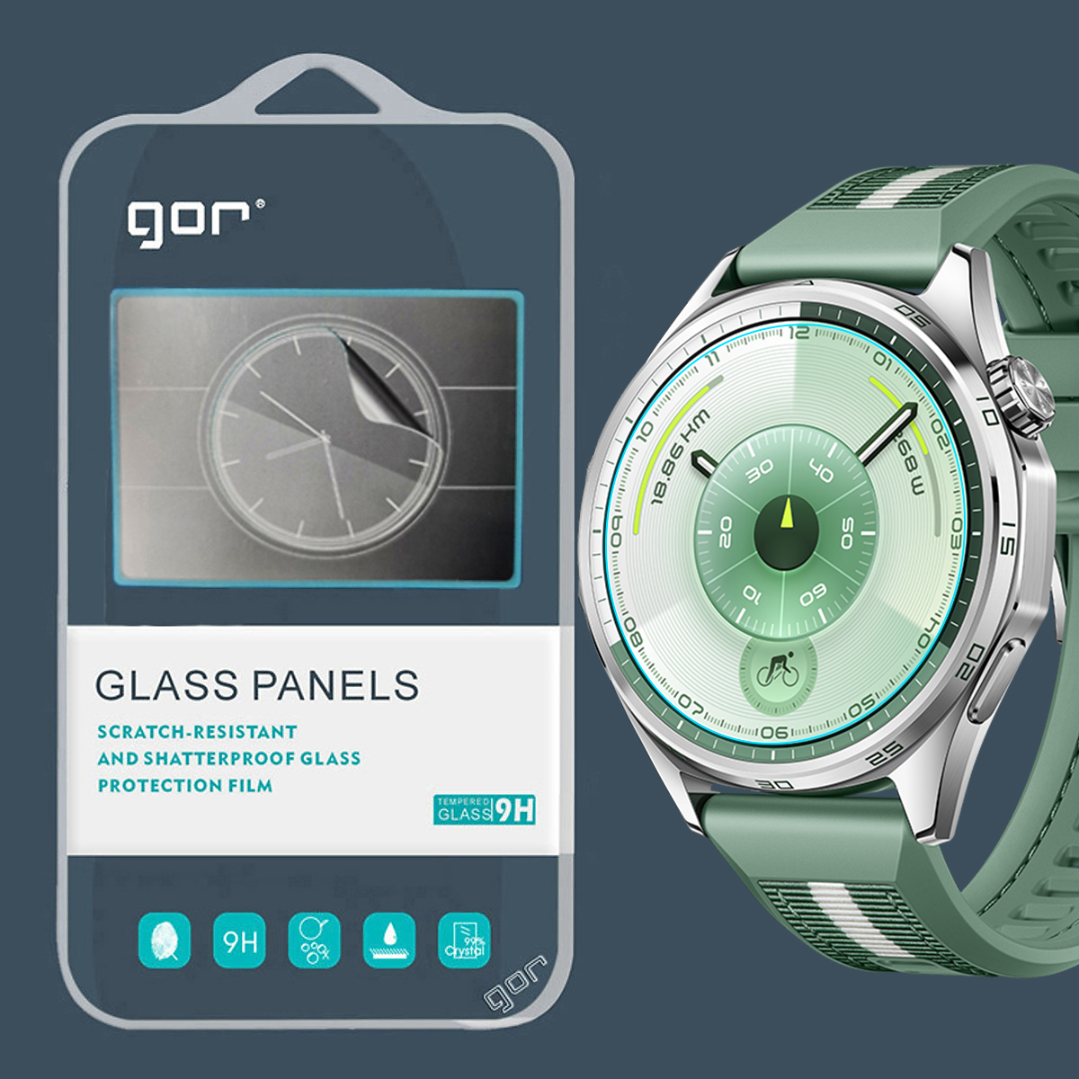 Miếng Dán Cường Lực GOR cho Huawei Watch GT 6 / Huawei Watch GT 6 Pro Size 41mm/46mm - Hàng Chính Hãng
