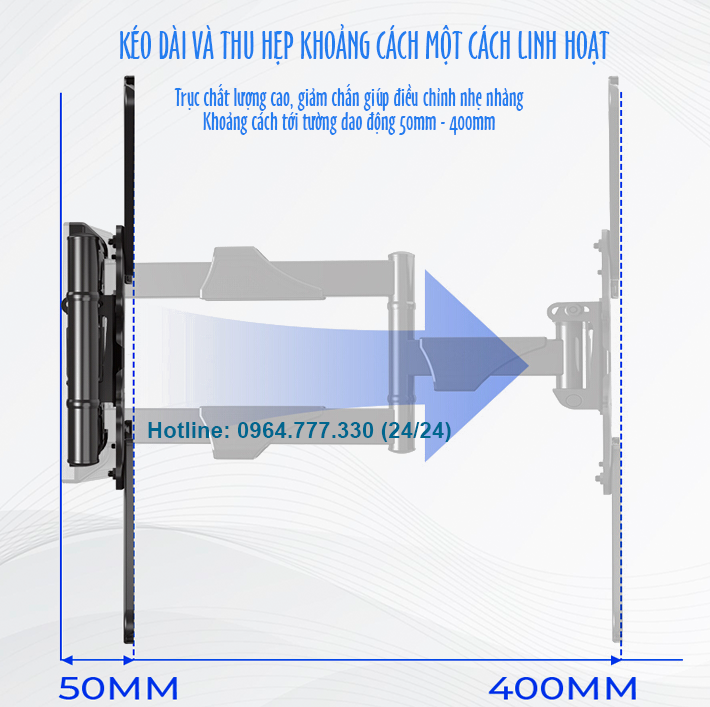 Giá Treo Tivi Góc Xoay Nhập Khẩu North Bayou P4 (32-55inch)