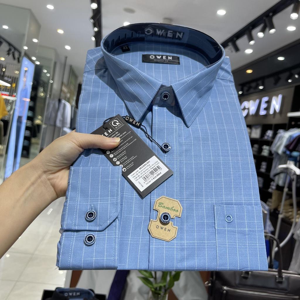 Áo Sơ mi Owen nam dài tay dáng Regular sợi Tre mềm mịn mát Mã AR220915DT