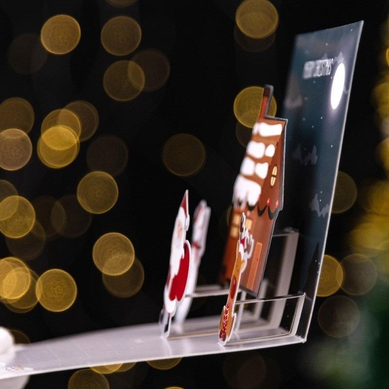 Thiệp giáng sinh 3D hình ông già Noel