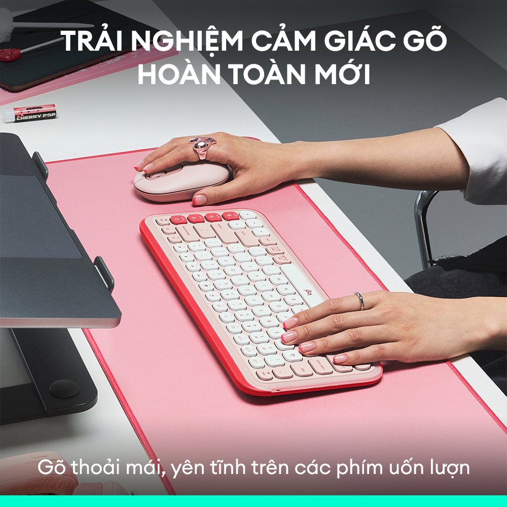 Combo chuột và bàn phím Bluetooth Logitech POP ICON COMBO của Logitech - Hàng Chính Hãng