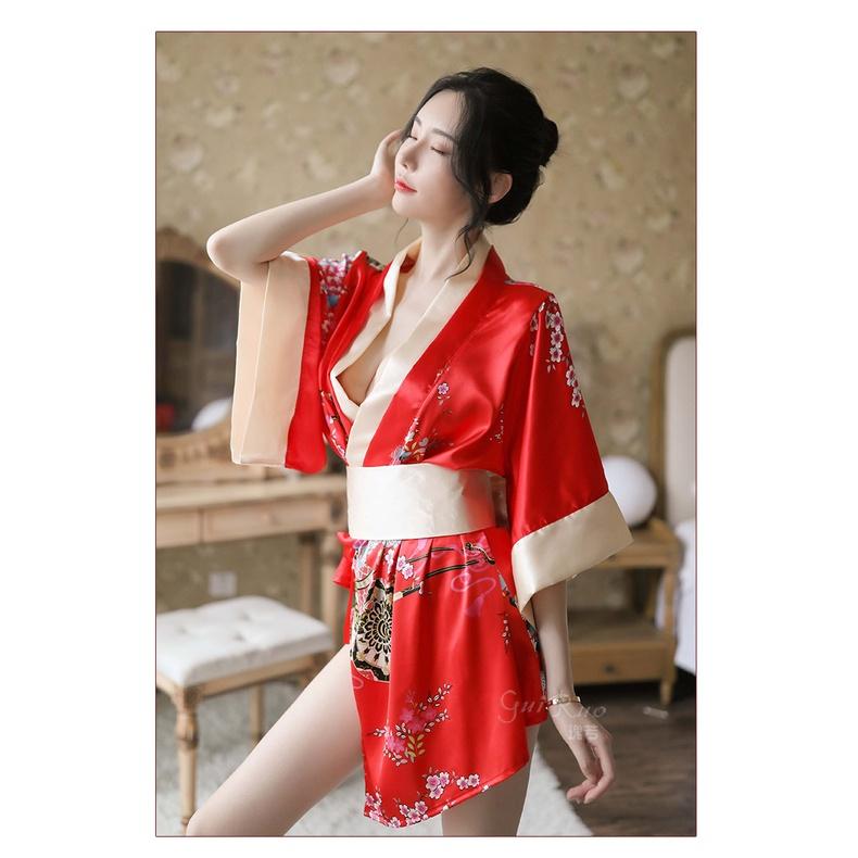 Sét Áo Choàng Ngủ Kimono Phong Cách Nhật Bản (Kèm Quần Chíp) MS5060