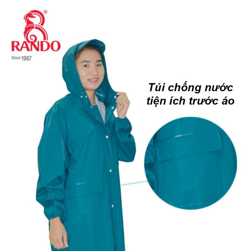 Áo Mưa Dây Kéo RANDO Cao Cấp Chính Hãng Cho 1 Người Bít Sườn Thời Trang Nhựa Không Thấm Nước GÍA SỈ ZIPPER