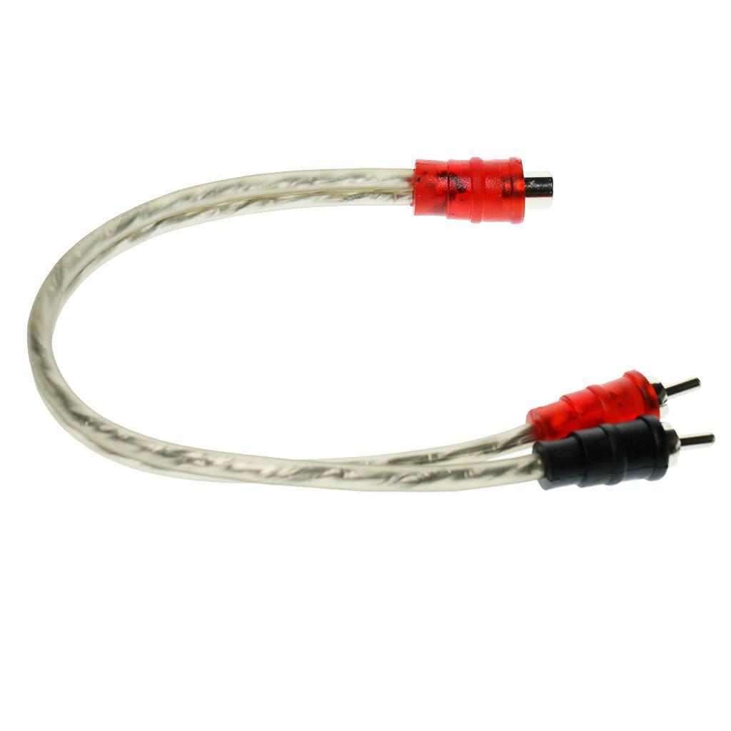 Car Vehicle Stereo Audio Cable Aux Cord 1 Male to 2 Female