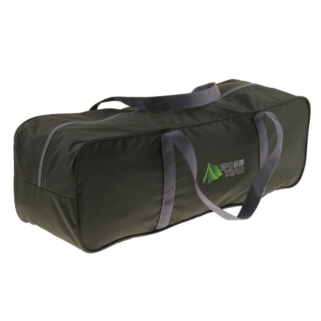 2xOutdoor Travel Duffel Bag Camping Equipment Zipper Storage Bag Green M