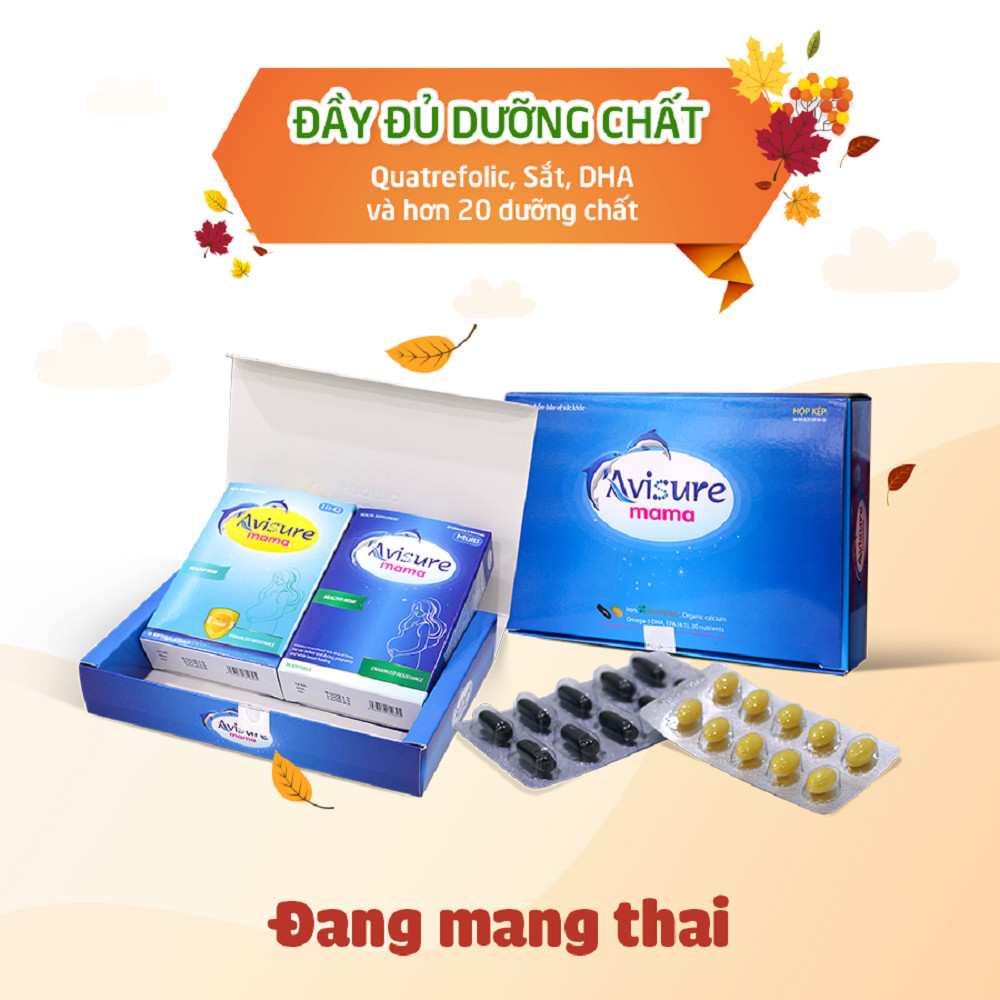 Combo 2 hộp vitamin tổng hợp cho bà bầu Avisure mama