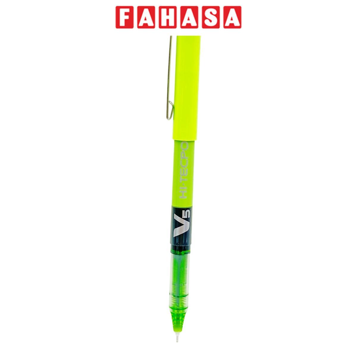 Bút Mực Nước Hi-Tech V5 0.5 mm - Pilot BX-V5-LG - Mực Xanh Lá